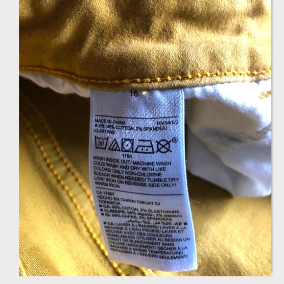 Old Navy Women's Skinny Jeans - Mustard Yellow - Picture 7 of 7